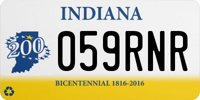 IN license plate 059RNR