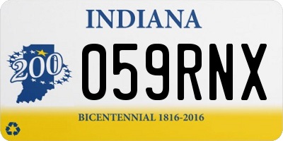 IN license plate 059RNX