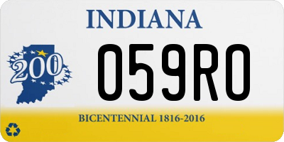 IN license plate 059RO