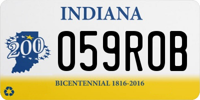 IN license plate 059ROB