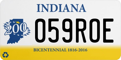 IN license plate 059ROE