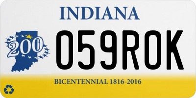 IN license plate 059ROK