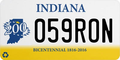 IN license plate 059RON