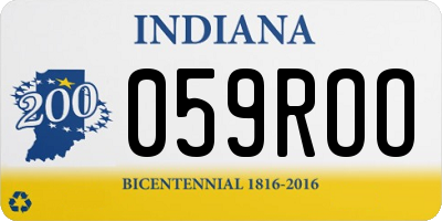 IN license plate 059ROO