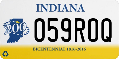 IN license plate 059ROQ