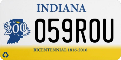IN license plate 059ROU