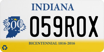 IN license plate 059ROX