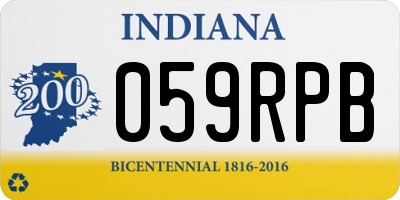 IN license plate 059RPB