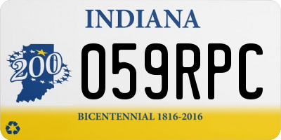 IN license plate 059RPC