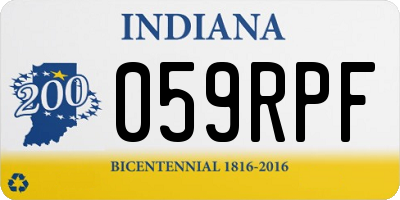IN license plate 059RPF