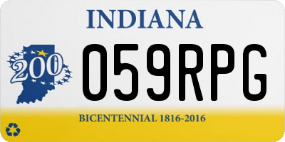 IN license plate 059RPG