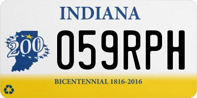 IN license plate 059RPH
