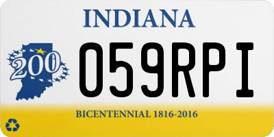 IN license plate 059RPI