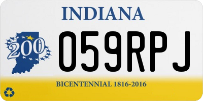 IN license plate 059RPJ