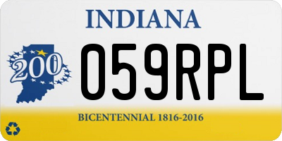 IN license plate 059RPL