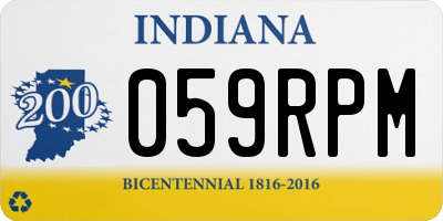 IN license plate 059RPM