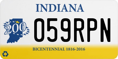 IN license plate 059RPN