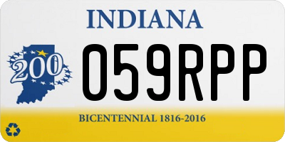 IN license plate 059RPP