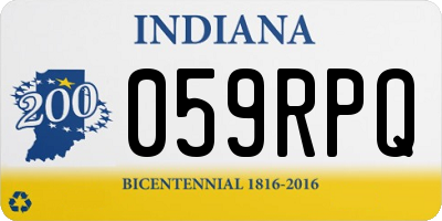 IN license plate 059RPQ