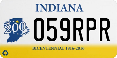 IN license plate 059RPR