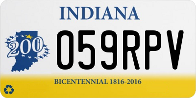 IN license plate 059RPV