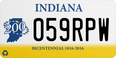 IN license plate 059RPW