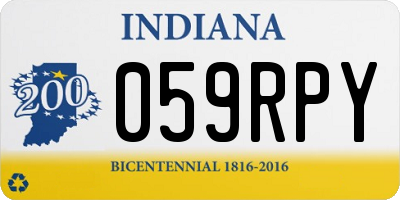 IN license plate 059RPY