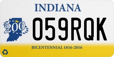 IN license plate 059RQK