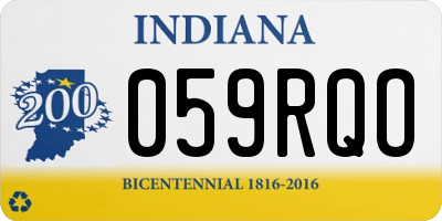 IN license plate 059RQO