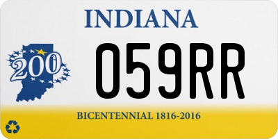 IN license plate 059RR