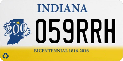 IN license plate 059RRH