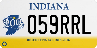 IN license plate 059RRL