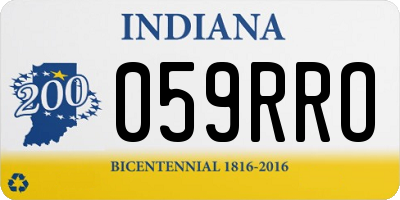 IN license plate 059RRO