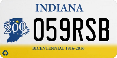 IN license plate 059RSB