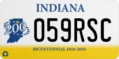 IN license plate 059RSC