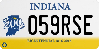 IN license plate 059RSE