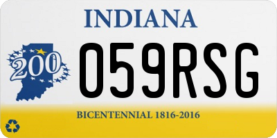 IN license plate 059RSG