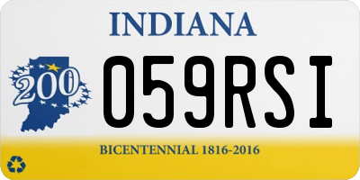 IN license plate 059RSI