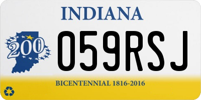 IN license plate 059RSJ