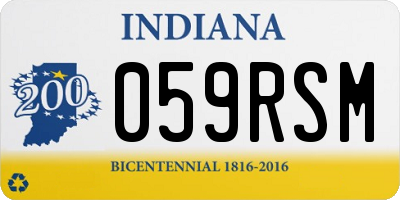 IN license plate 059RSM