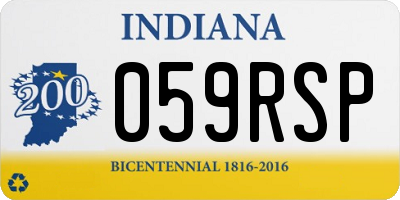 IN license plate 059RSP