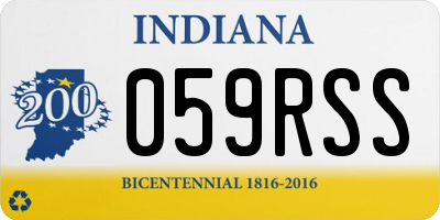 IN license plate 059RSS