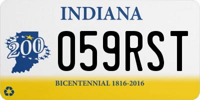 IN license plate 059RST