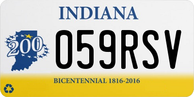 IN license plate 059RSV