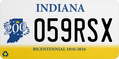IN license plate 059RSX
