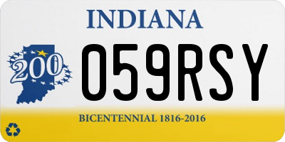 IN license plate 059RSY