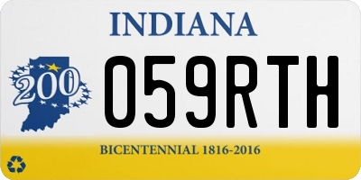 IN license plate 059RTH