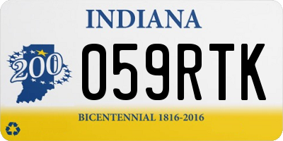 IN license plate 059RTK