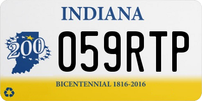 IN license plate 059RTP