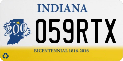 IN license plate 059RTX